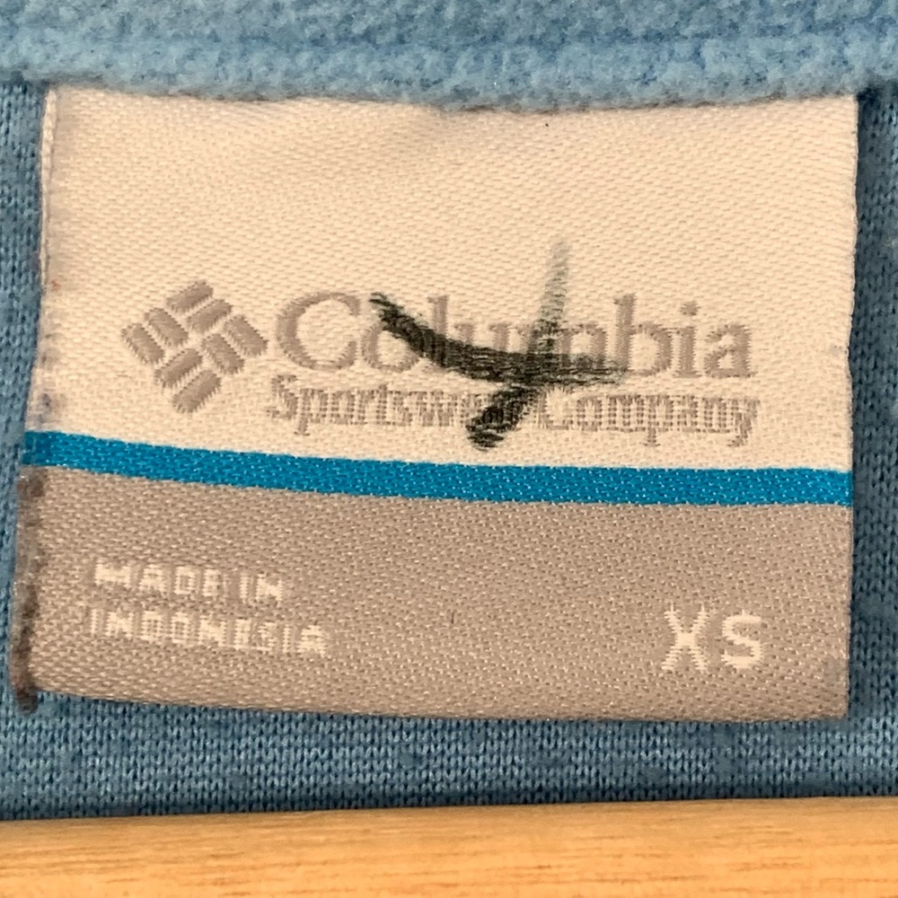 🍁 Columbia Arctic Air 1/2 Zip Fleece Sweater Sweatshirt Blue Periwinkle Women’s - Picture 5 of 9